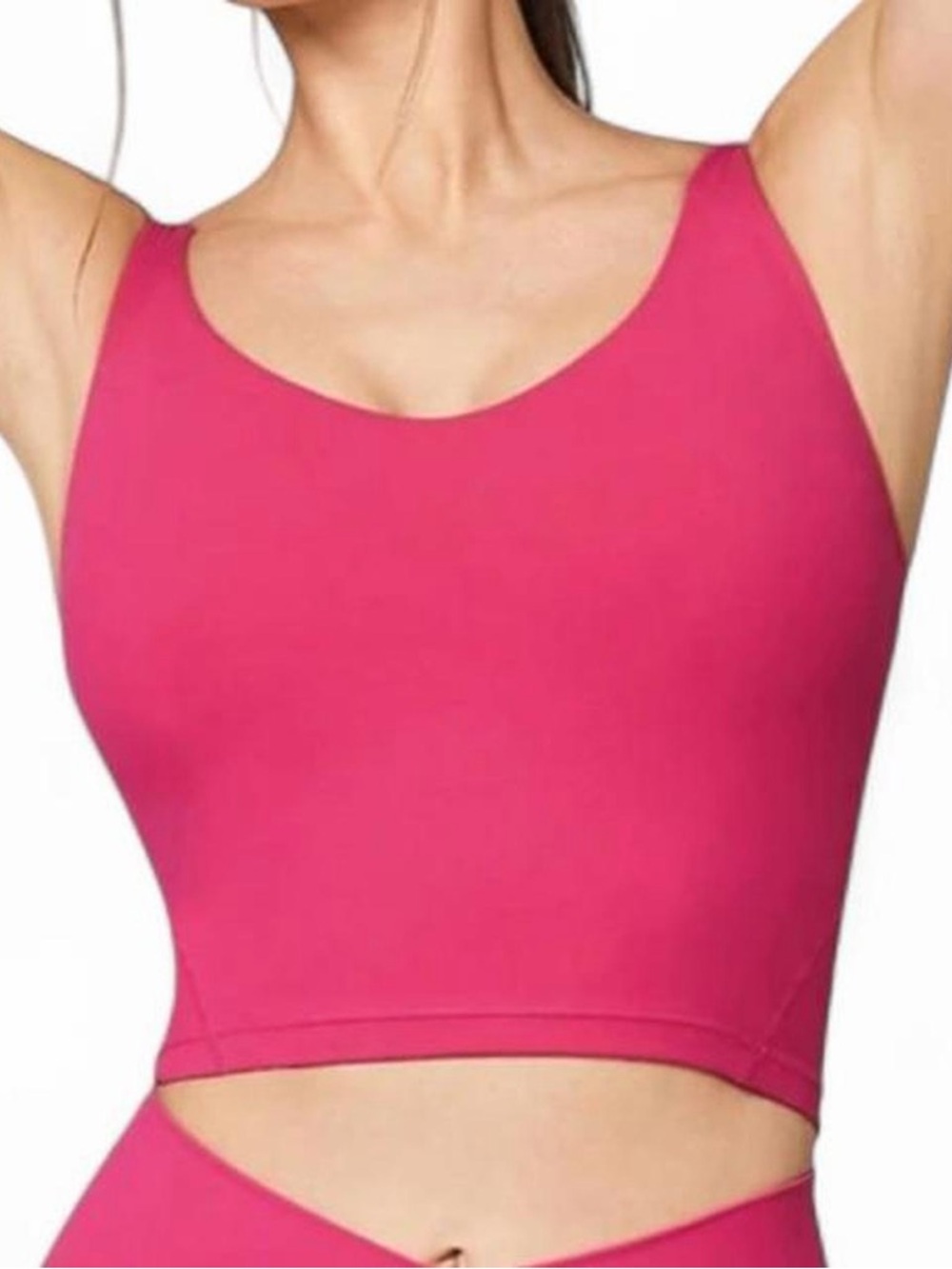 Women's Hot Pink Crop Tank Top